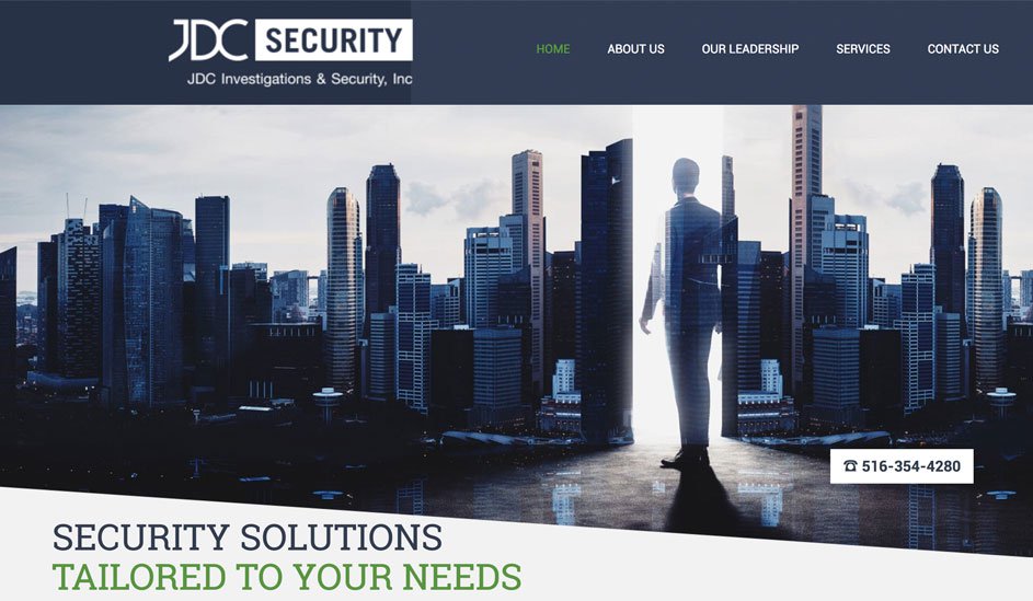 Website design template for a security company