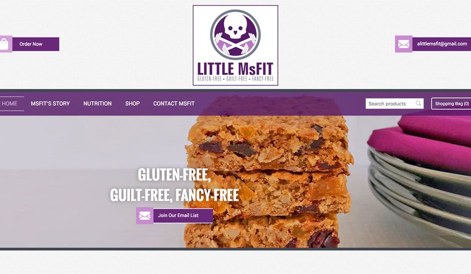 Website design template for healthy food